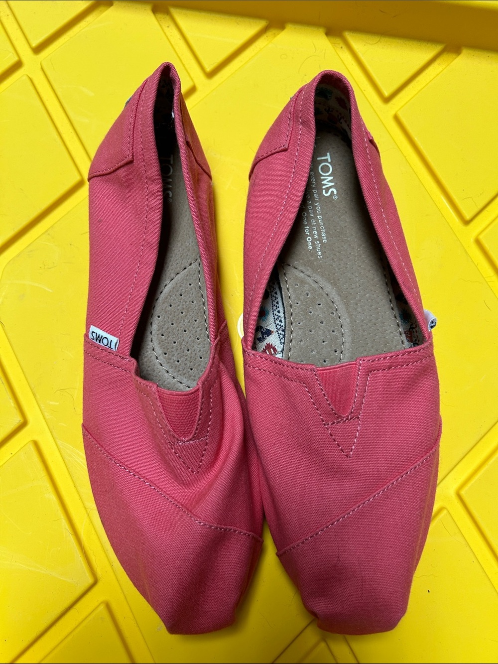 Toms Women's Slip-On Flats in Roseberry Canvas